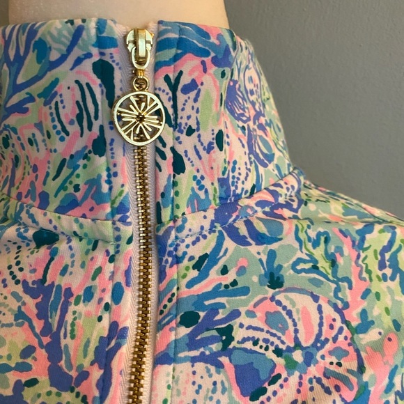 Lily Pulitzer 1/2 zip Popover Beach Skipper Shells Starfish Pullover - Picture 8 of 12